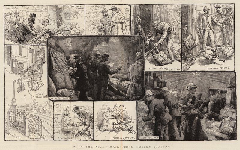 Med nattposten fra Euston Station av Charles J. Staniland