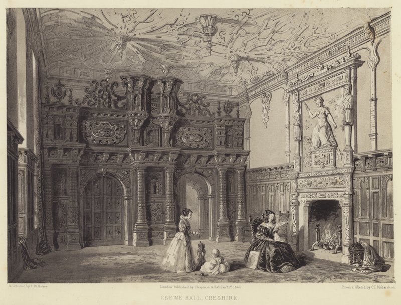 Crewe Hall, Cheshire av Charles James Richardson