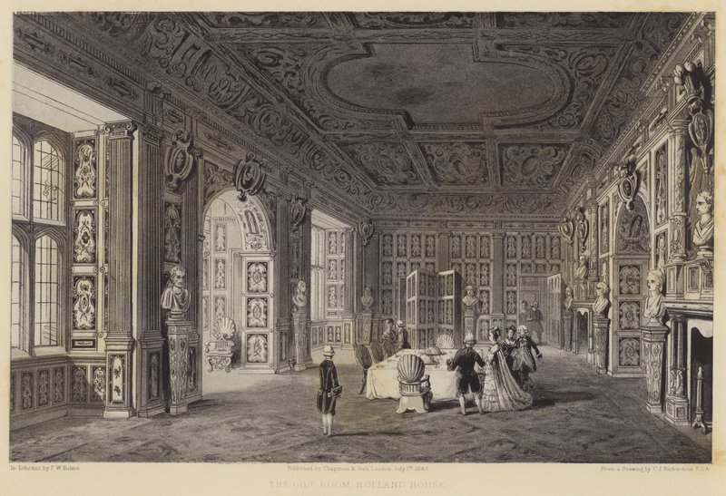 The Gilt Room, Holland House av Charles James Richardson