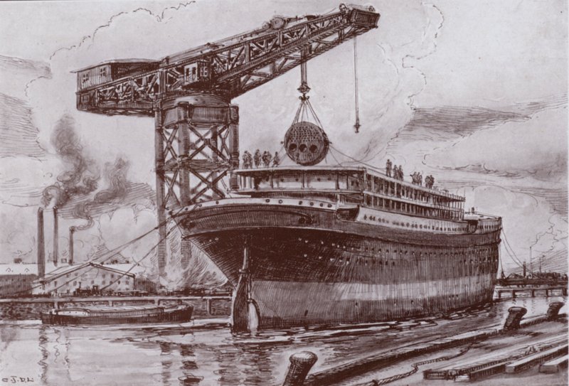 Løfting i kjelene (litho) av Charles John de (after) Lacy