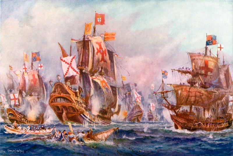 Den strålende seieren til Elizabeths sjømenn over den spanske armadaen av Charles John de Lacy