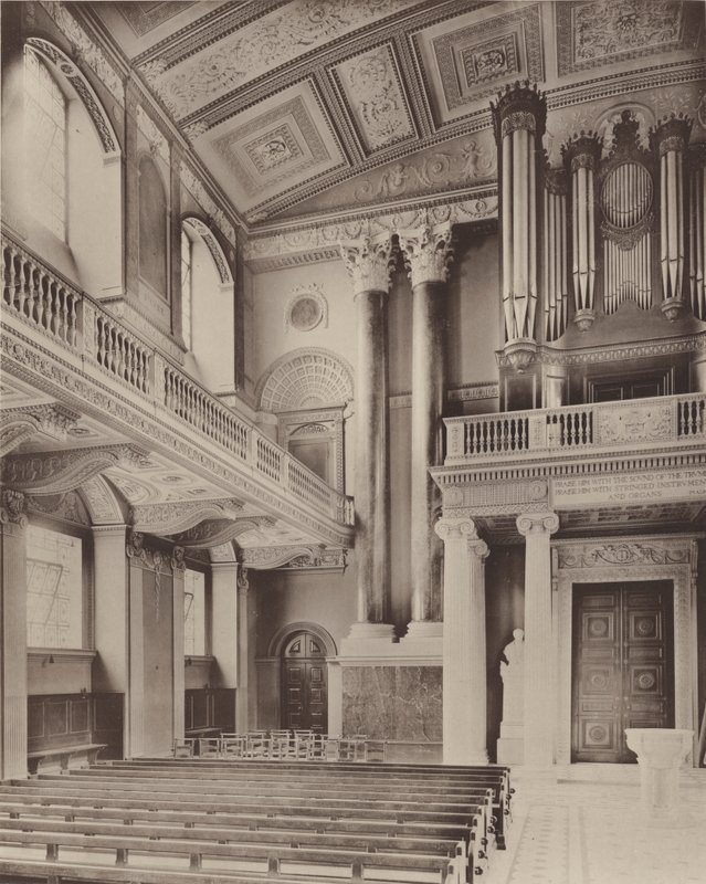 Greenwich Hospital, interiøret i kapellet av Charles Latham