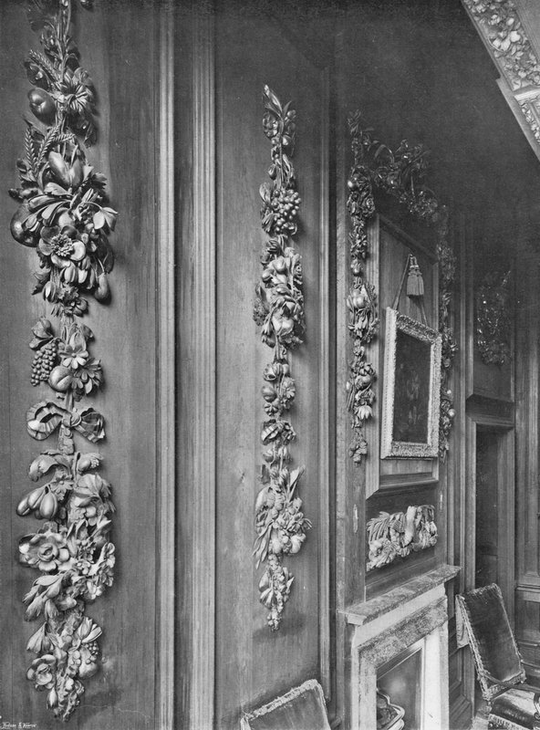 Mesterverk av Grinling Gibbons i Chapel Gallery av Charles Latham