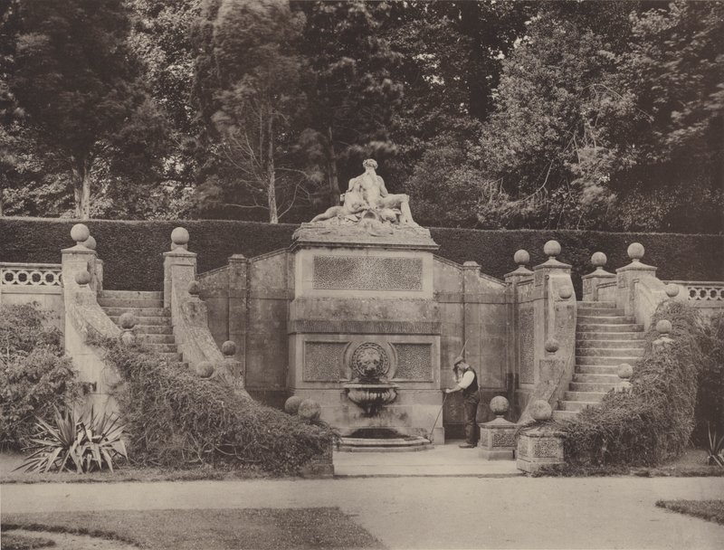 Veggfontene i hagen i Bowood, Wilts av Charles Latham