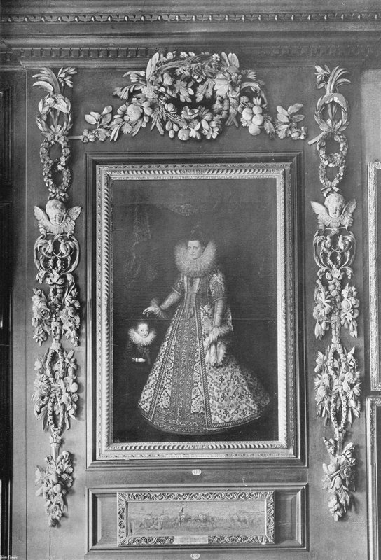 Portrett av erkehertuginnen Isabella ved Hampton Court av Charles Latham