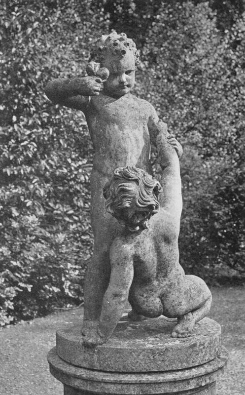Steinarbeid i Ribston Hall (s/hvitt bilde) av Charles Latham