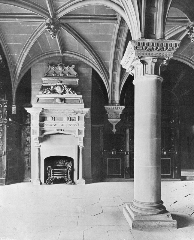 The Pillar-Room (s/hvitt bilde) av Charles Latham