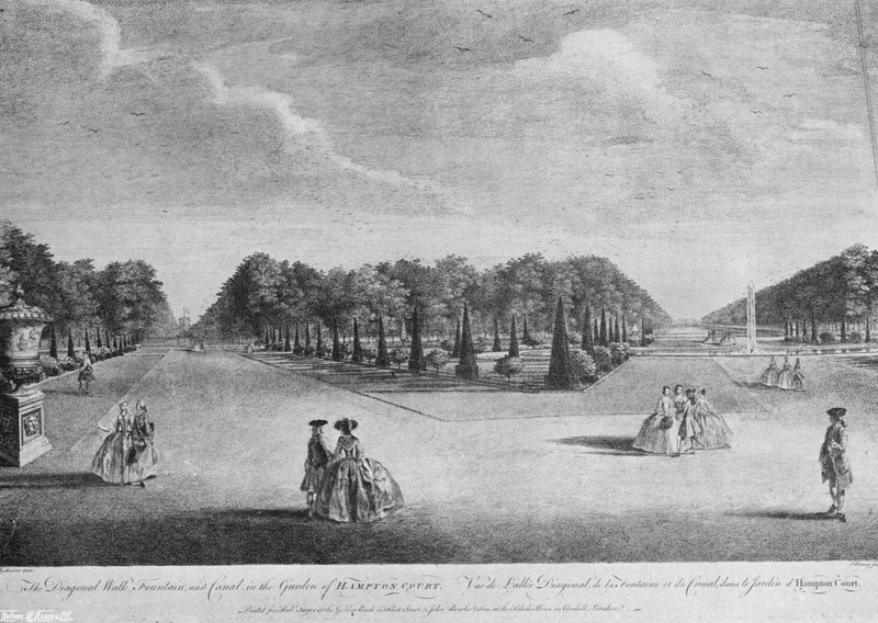 The Yews på Hampton Court i det attende århundre av Charles Latham