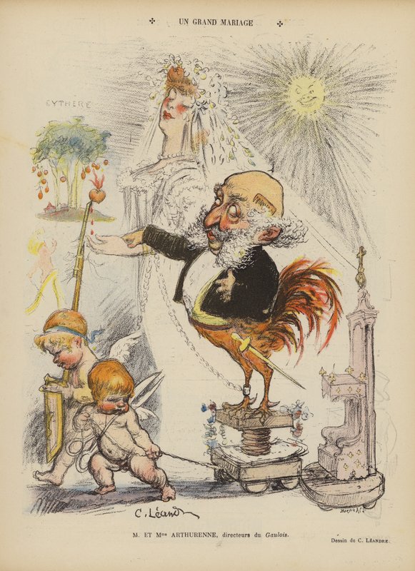 Et stort bryllup. Illustrasjon for Le Rire av Charles Leandre