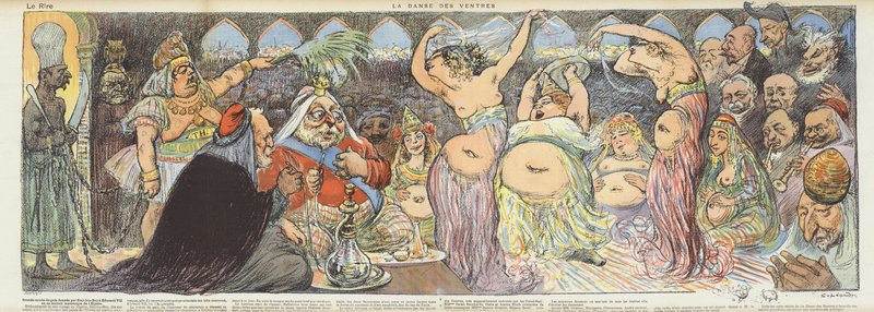 Magedansere. Illustrasjon for Le Rire av Charles Leandre