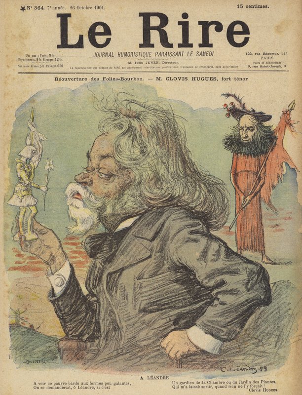 Clovis Hughes, illustrasjon for Le Rire av Charles Leandre