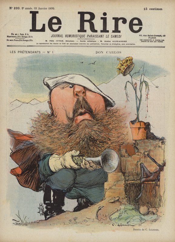 Don Carlos, illustrasjon for Le Rire av Charles Leandre