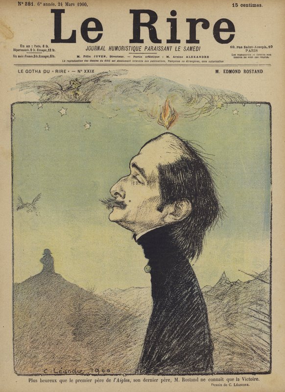 Edmond Rostand, illustrasjon for Le Rire av Charles Leandre