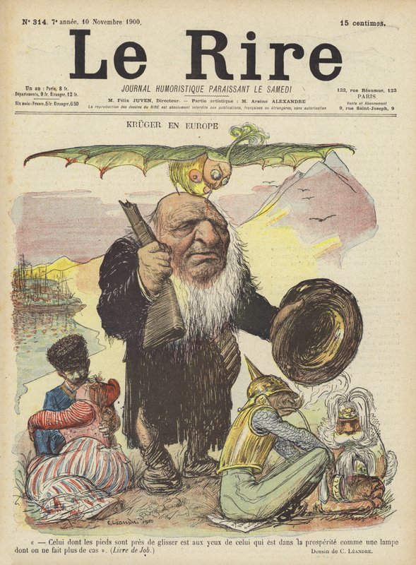 Paul Kruger, illustrasjon for Le Rire av Charles Leandre