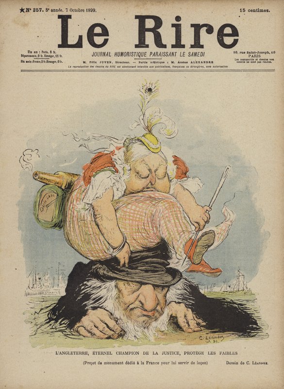 Dronning Victoria, illustrasjon for Le Rire av Charles Leandre