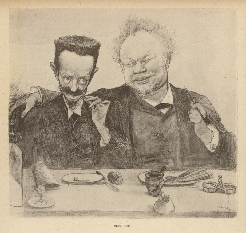 To venner (litho) av Charles Leandre