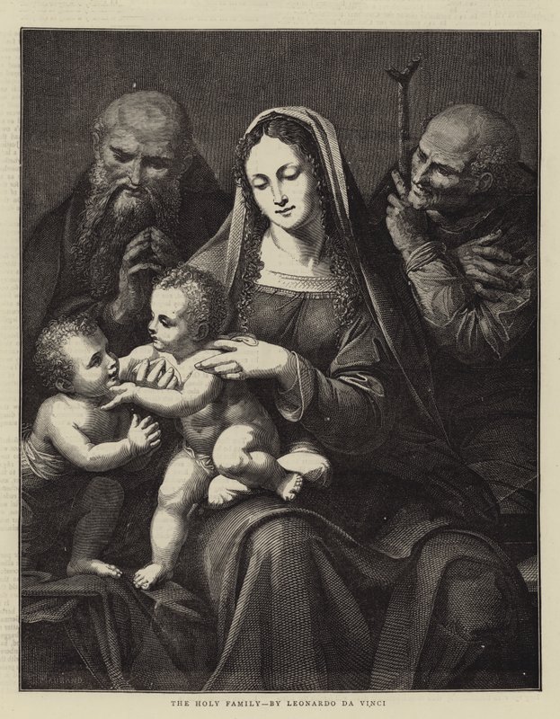 Den hellige familie, av Leonardo da Vinci av Charles Maurand