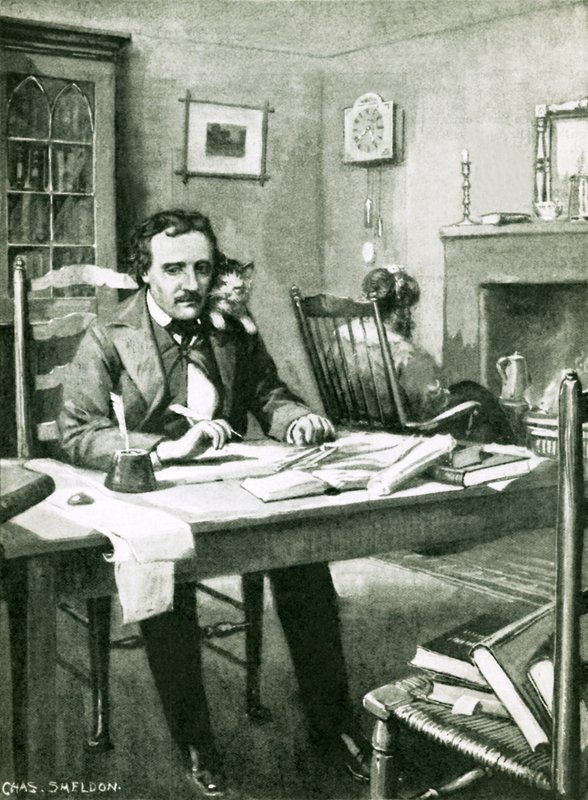 Poe på jobb under Catalinas øye av Charles Mills Sheldon