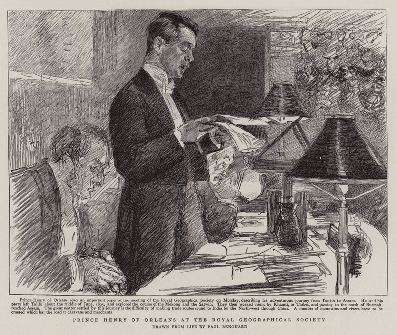 Prins Henry av Orleans ved Royal Geographical Society av Charles Paul Renouard