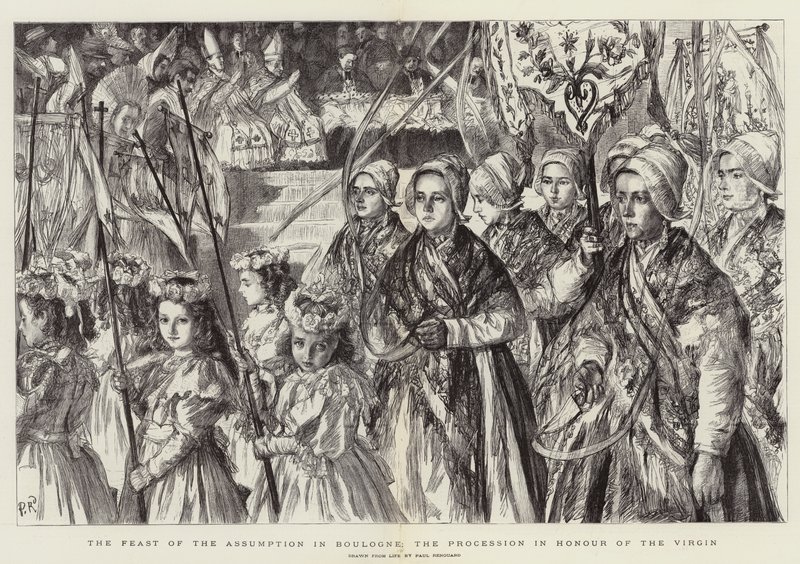 Himmelfartsfesten i Boulogne, prosesjonen til ære for jomfruen av Charles Paul Renouard