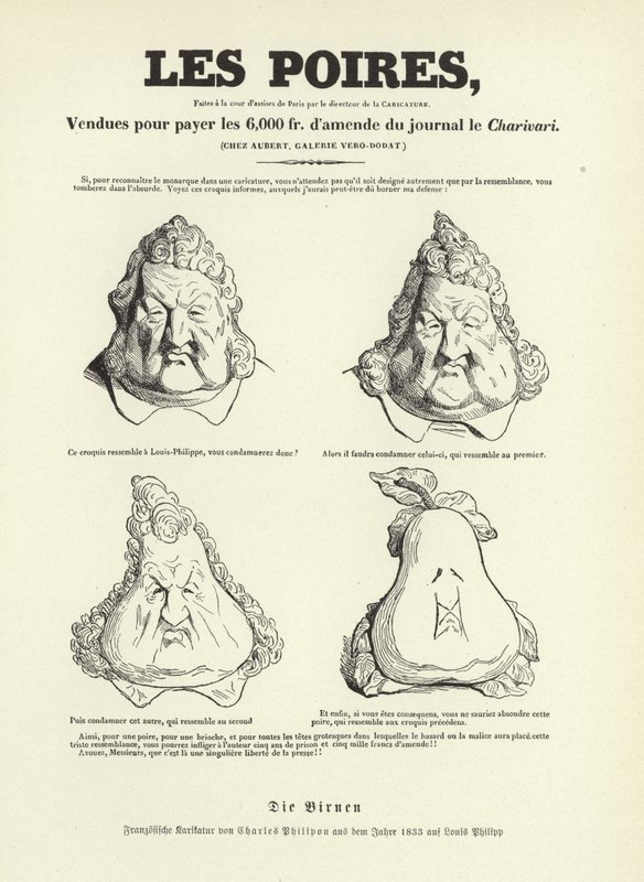 Karikatur av kong Louis Philippe I av Frankrike av Charles Philipon