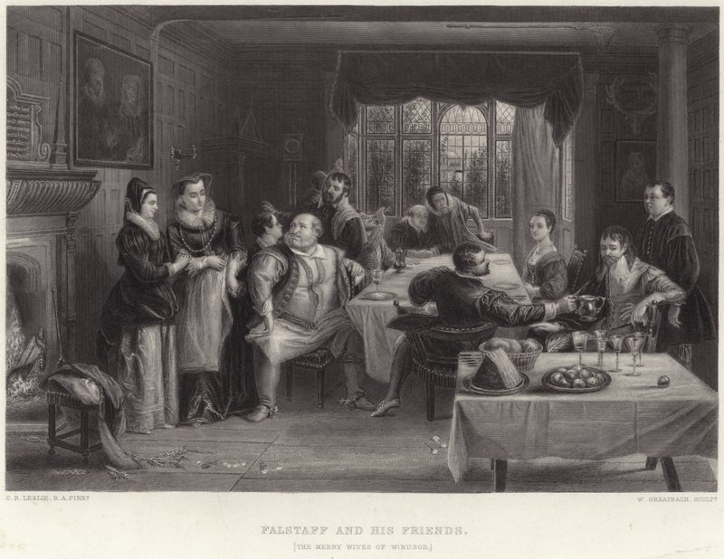 Falstaff og vennene hans av Charles Robert Leslie