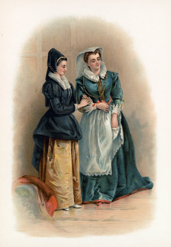 Mistress Page og Mistress Ford fra Merry Wives of Windsor av Charles Robert Leslie