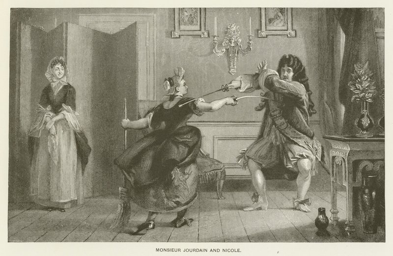 Monsieur Jourdain og Nicole av Charles Robert Leslie