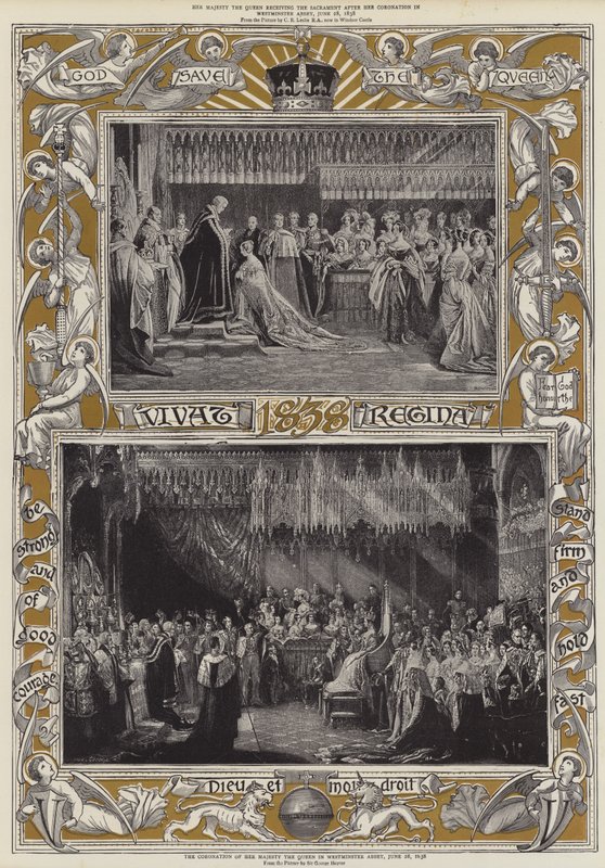 Kroningen av Hennes Majestet Dronningen i Westminster Abbey, 28. juni 1838 av Charles Robert Leslie