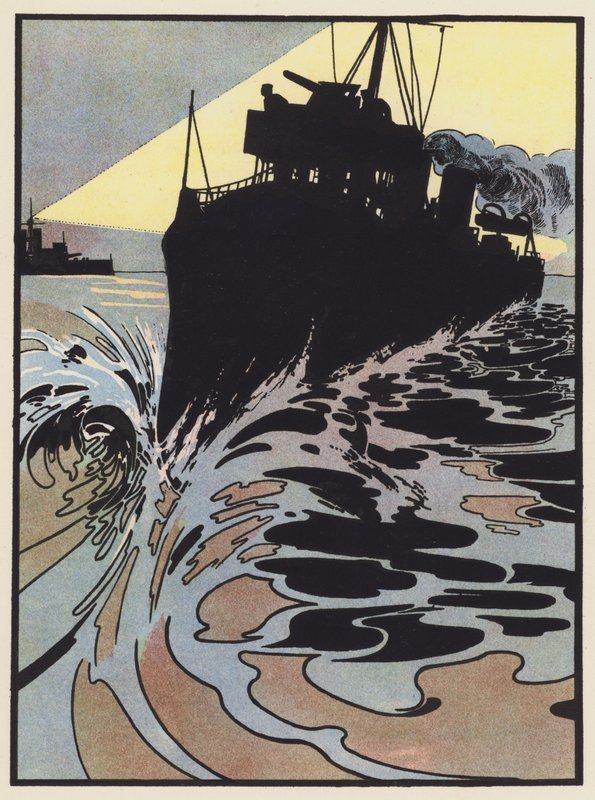 En destroyer som prøver å rømme fra søkelyset av Charles Robinson