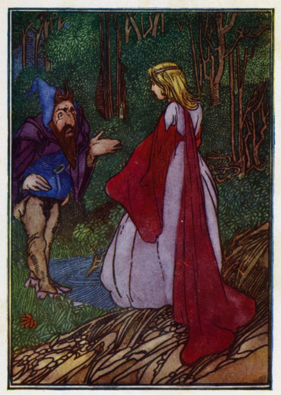 "Jeg skulle ønske at du skulle bli den kjekkeste mannen i verden" (farge litho) av Charles Robinson