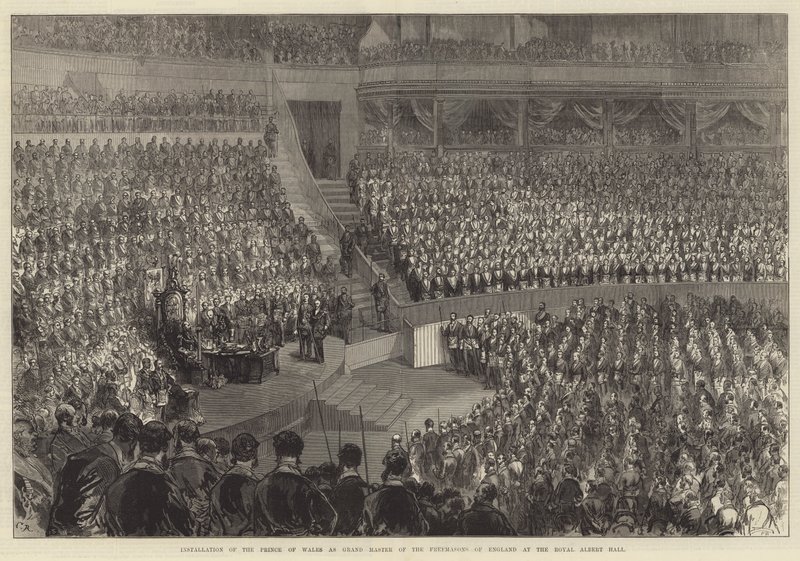 Installasjon av prinsen av Wales som stormester for frimurerne i England i Royal Albert Hall av Sir John Charles Robinson