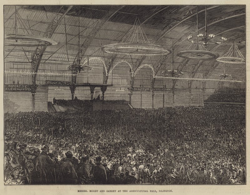 Messers Moody og Sankey i Agricultural Hall, Islington av Sir John Charles Robinson