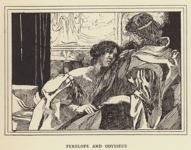 Penelope og Odyssevs av Sir John Charles Robinson