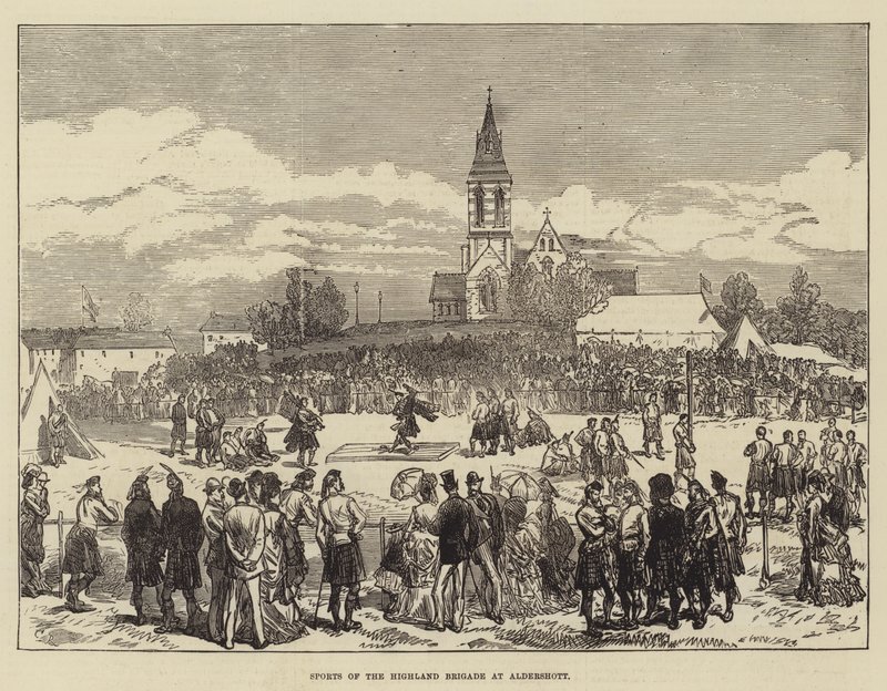 Sports of the Highland Brigade på Aldershot av Sir John Charles Robinson