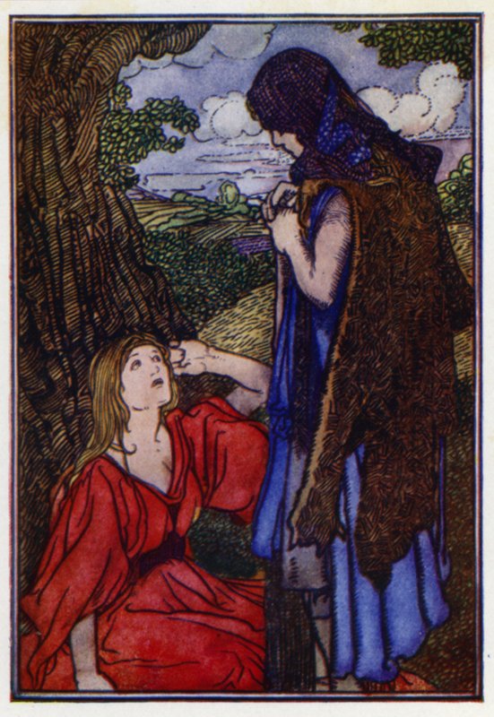 The Benevolent Frog (farge litho) av Charles Robinson