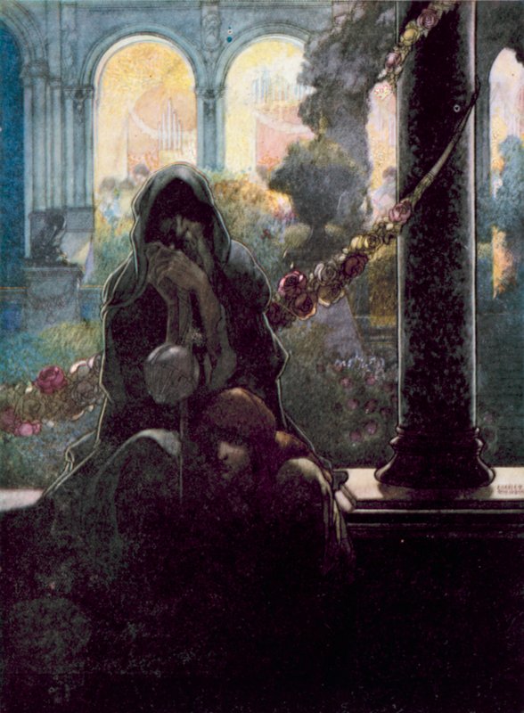The Rich Making Merry i sine vakre hus, mens tiggerne satt ved portene av Charles Robinson