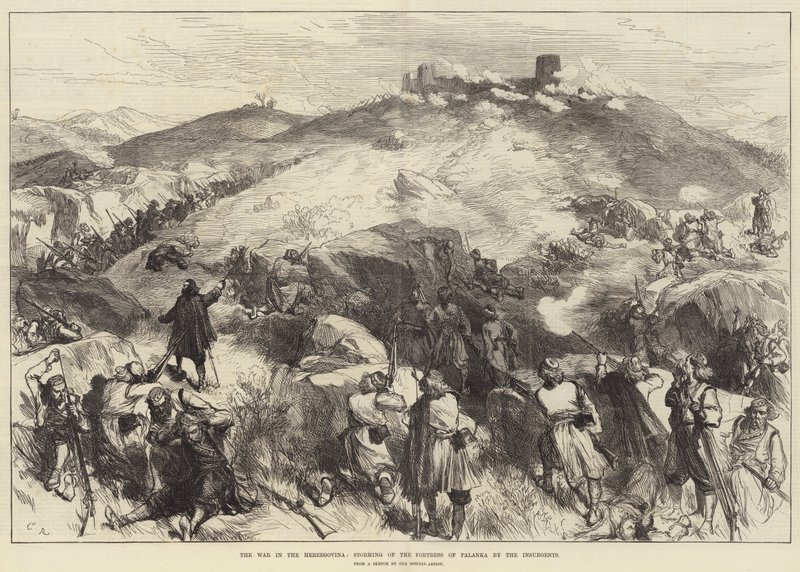 Krigen i Hercegovina, storming av festningen Palanka av opprørerne av Sir John Charles Robinson