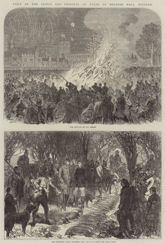 Besøk av prinsen og prinsessen av Wales til Melford Hall, Suffolk av Sir John Charles Robinson