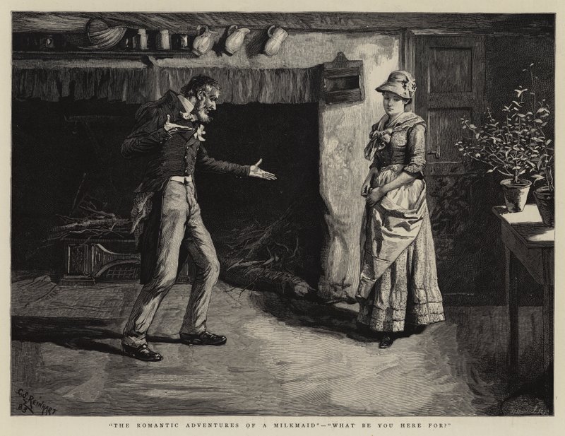 The Romantic Adventures of a Milkmaid, hva er du her for av Charles Stanley Reinhart