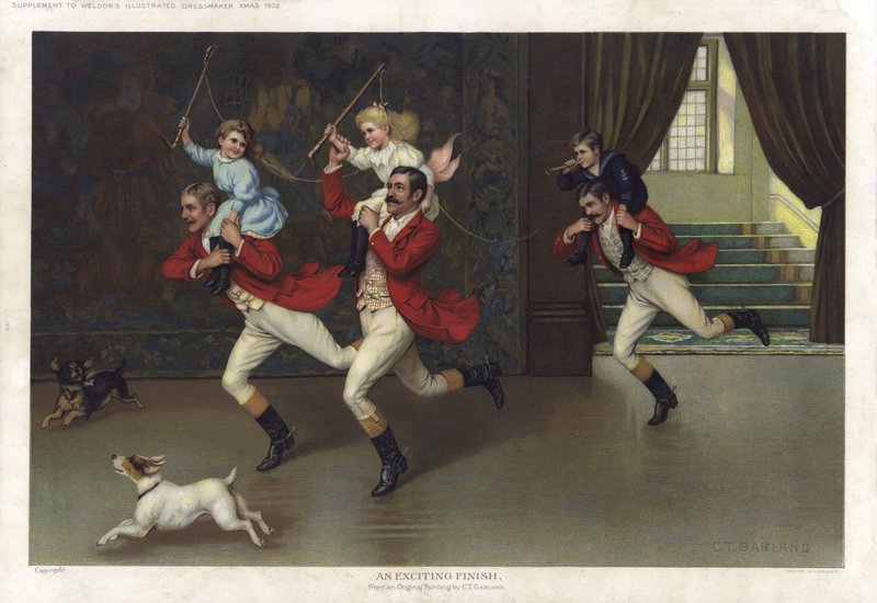 En spennende finish (chromolitho) av Charles Trevor (after) Garland