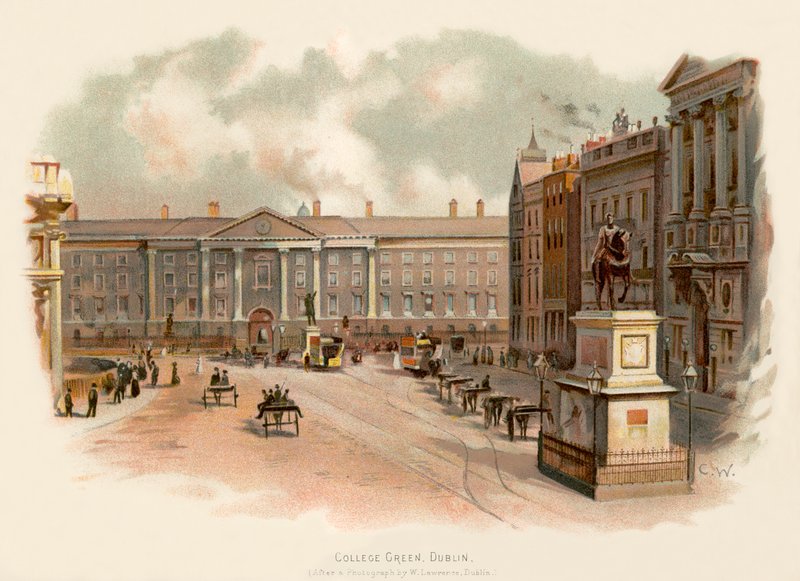 College Green, Dublin av Charles Wilkinson