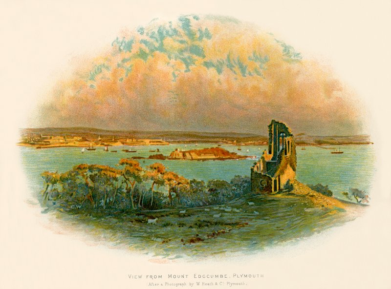 Utsikt fra Mount Edcgumbe Plymouth av Charles Wilkinson