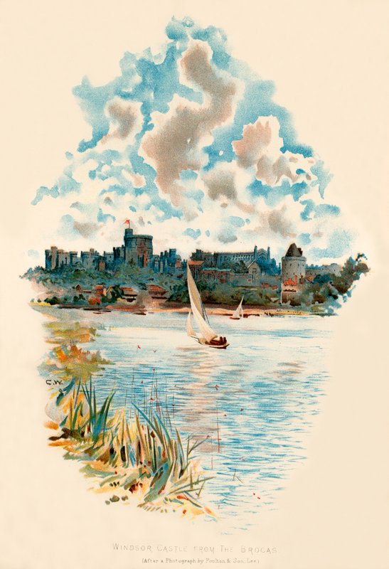 Windsor castle fra Brocas av Charles Wilkinson