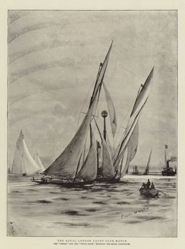 The Royal London Yacht Club Match av Charles William Wyllie