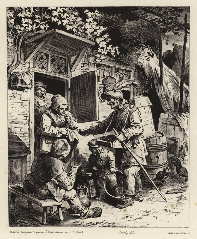 Gateselger ringer på et hus av Christian Wilhelm Ernst Dietrich