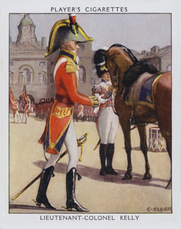 Oberstløytnant Kelly (farge litho) av Christopher (after) Clark