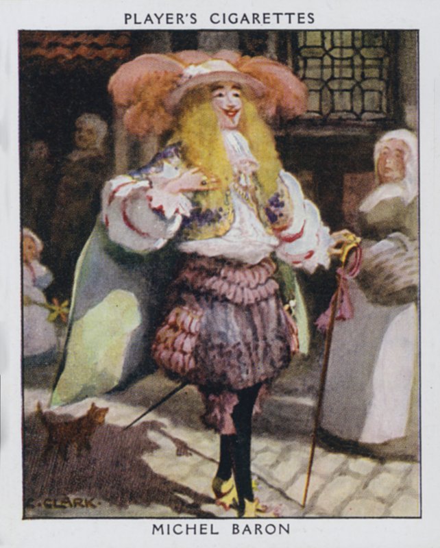 Michel Baron (farge litho) av Christopher (after) Clark