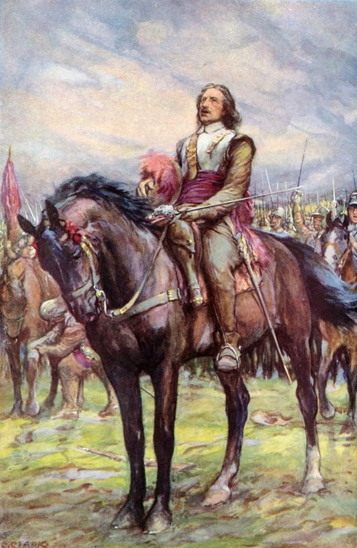 Oliver Cromwell ber om Guds støtte før kamp av Christopher Clark