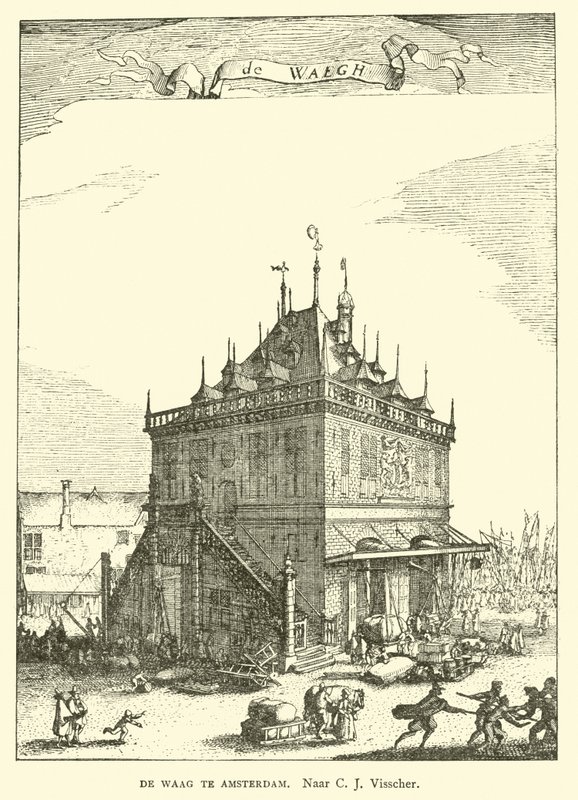Waag (veiehuset) i Amsterdam av Claes Jansz Visscher